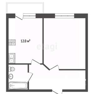 1-к квартира, вторичка, 45м2, 5/10 этаж